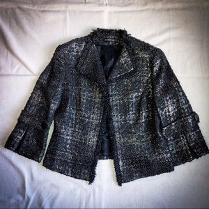 Black and Metallic Lafayette 148 New York Blazer